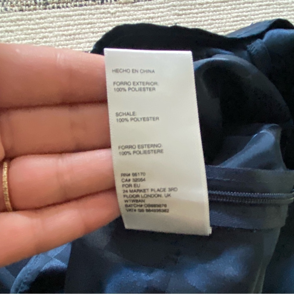 Urban Outfitters Blue Checkered Satin High Waisted Wide Leg Pants 0 - Picture 14 of 16